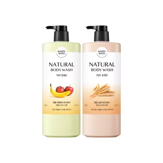 HAPPY BATH Natural Body Wash 900g (2 scents)