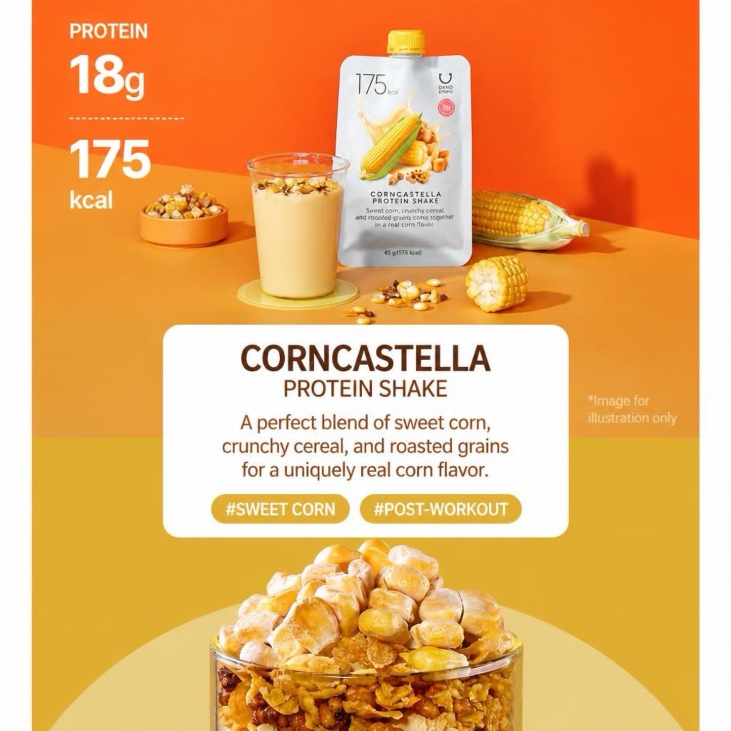 DELIGHT PROJECT Protein Shake 45g Corn & Castella