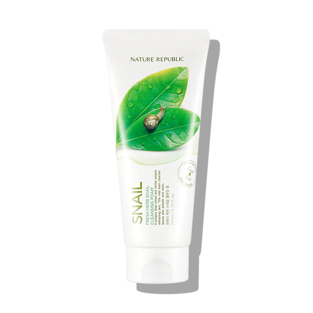 NATURE REPUBLIC FRESH HERB Snail Foam Cleanser 170ML
