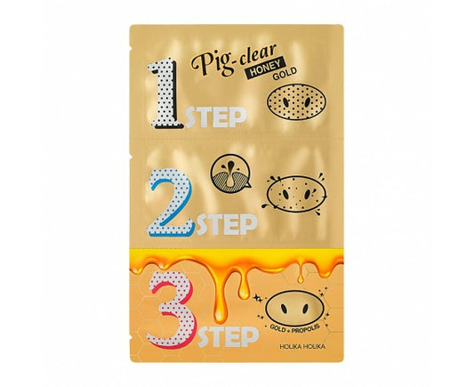 HOLIKA HOLIKA Pig Clear Honey Gold 3-Step Kit