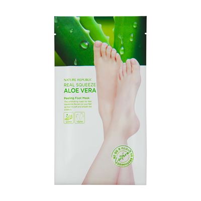 NATURE REPUBLIC Real Squeeze Aloe Vera Peeling Foot Mask