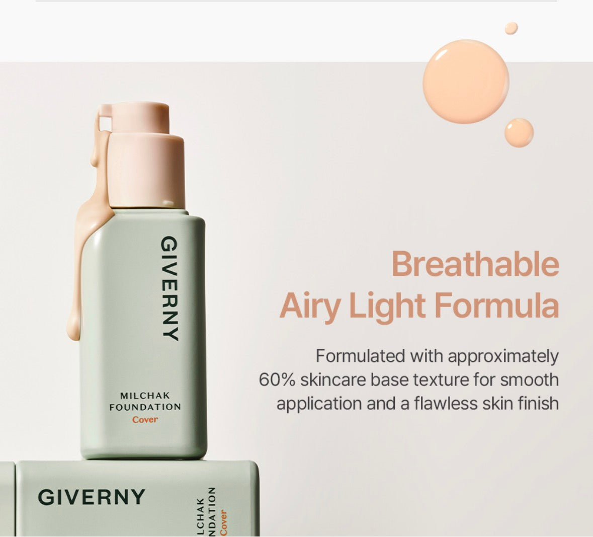 GIVERNY Milchak Cover Foundation 30ml 7 Shades