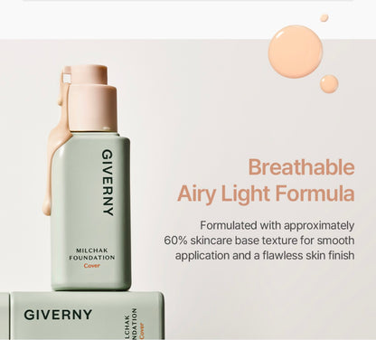 GIVERNY Milchak Cover Foundation 30ml 7 Shades