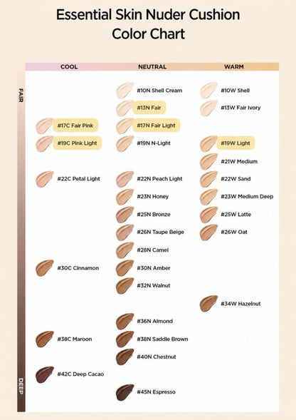 JUNGSAEMMOOL Essential Nuder Cushion 14g 5 Shades