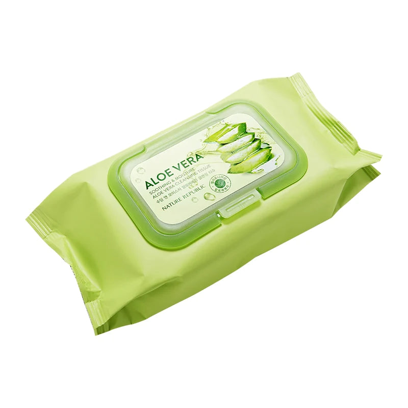 NATURE REPUBLIC SOOTHING & MOISTURE Aloe Vera Cleansing Tissue (80SHEETS)