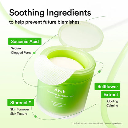 ABIB Heartleaf Essence Pad Clear Touch 70P