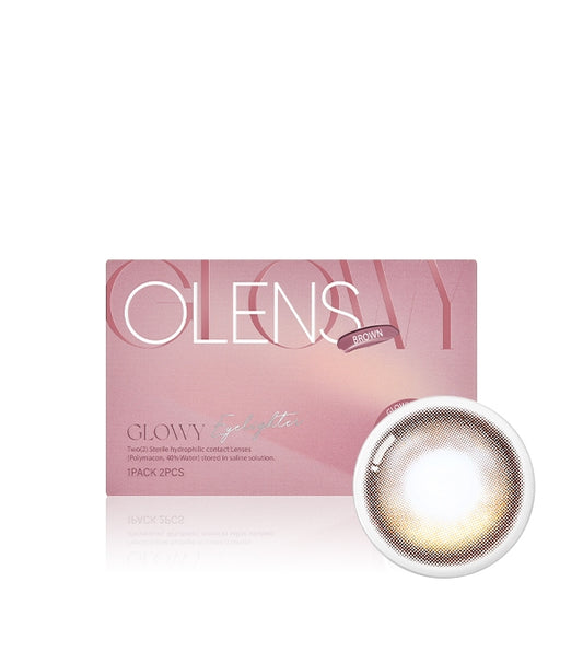 OLENS Glowy Brown 0.00 (1Month,2 lenses/box)