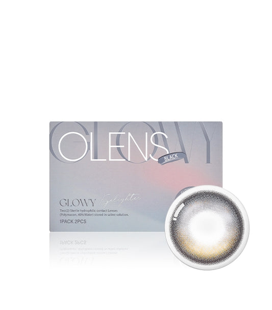 OLENS Glowy Black 0.00 (1Month,2 lenses/box)