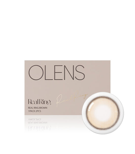 OLENS Real Ring Brown 0.00 (1Month,2 lenses/box)