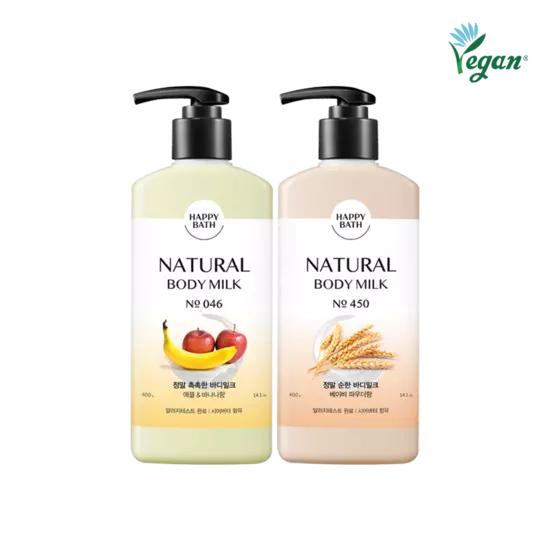 HAPPY BATH Natural Body MILK 400g (2 scents)