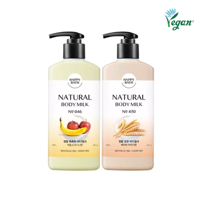 HAPPY BATH Natural Body MILK 400g (2 scents)