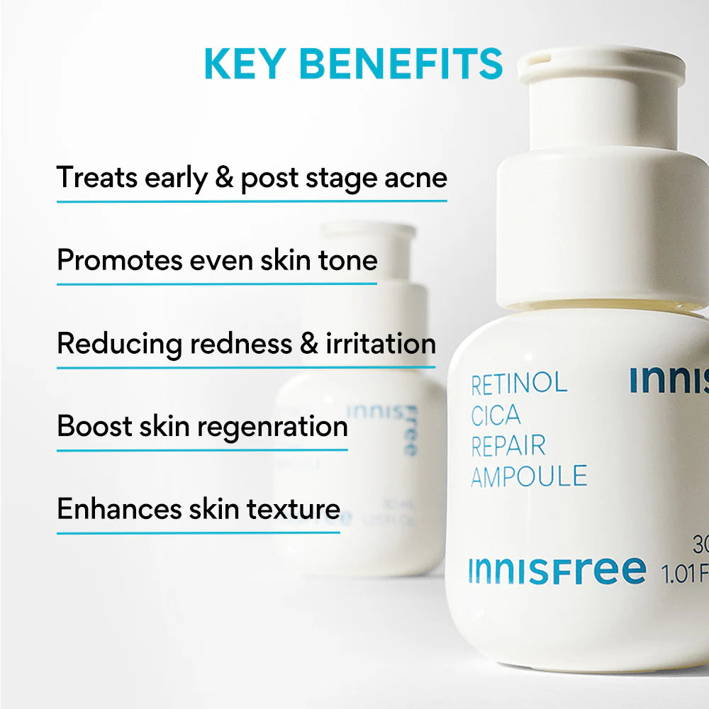 INNISFREE Retinol Cica Repair Ampoule 30ml+30ml (free gift keycap)