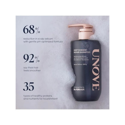UNOVE Deep Damage Repair Shampoo Sweet Breeze 500g